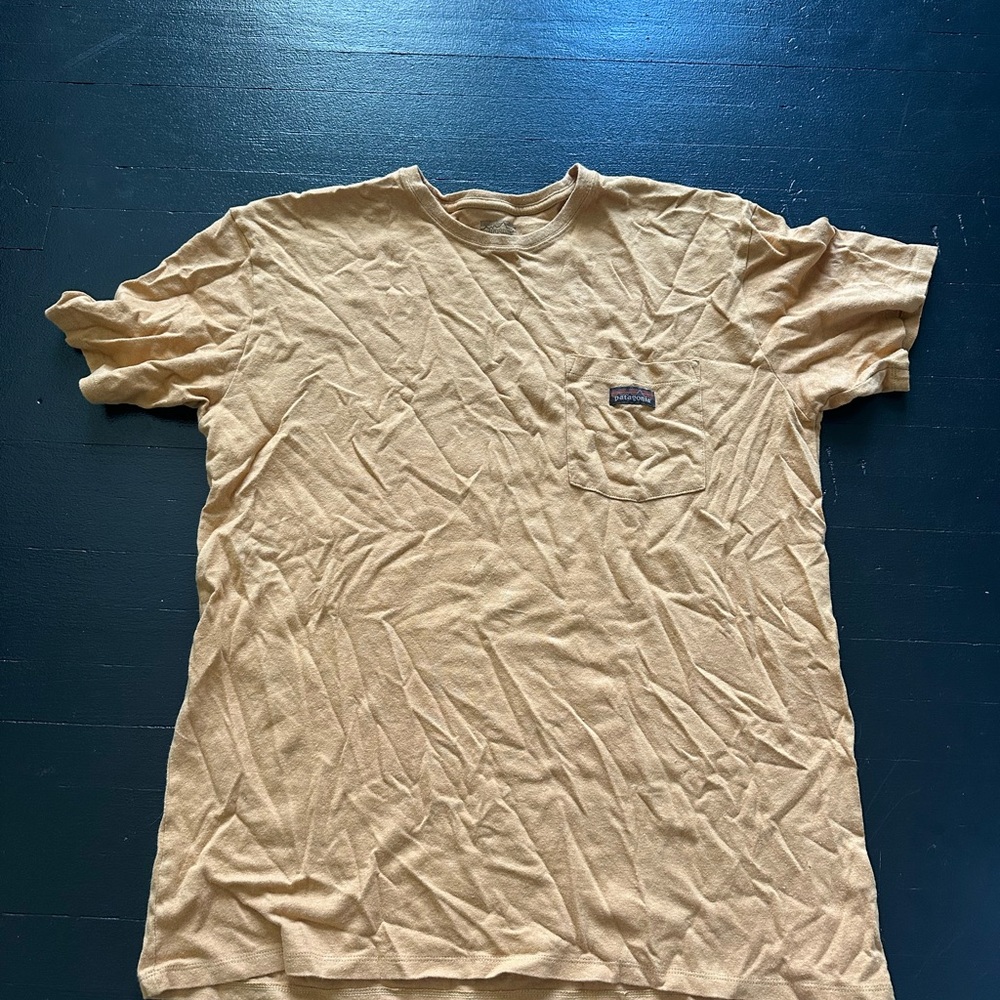 Patagonia Light Yellow Men's Short Sleeve Tee